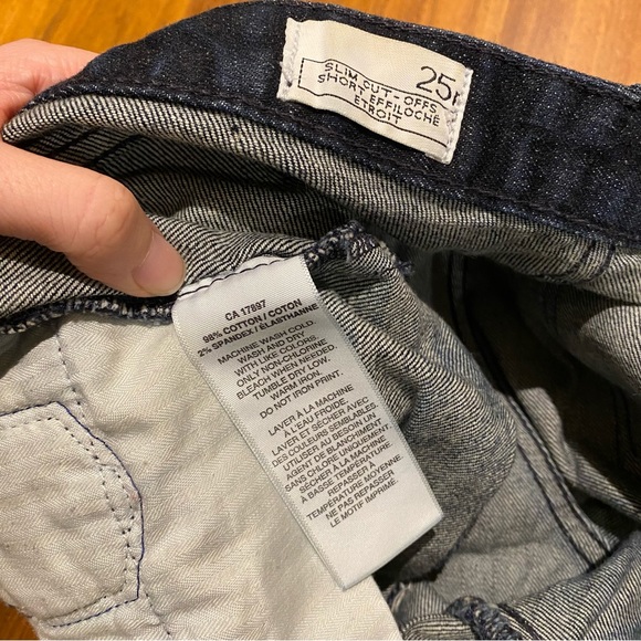 Gap 1969 Slim Cut-Offs Shorts with raw hem, size 25 denim - Picture 4 of 6